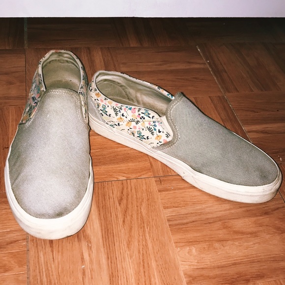 asher stripe floral vans